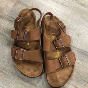 Birkenstock sandals greenish color